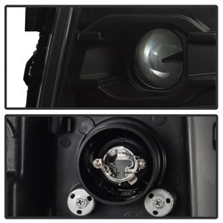 Projector Headlights - Version 3 - LED DRL - Black — angled view