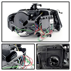 Projector Headlights - DRL LED - Black (5080752) — angled view