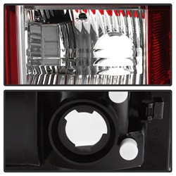 Light Bar LED Tail Lights - Version 3 - Red Clear — angled view
