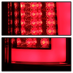 Light Bar LED Tail Lights - Version 3 - Red Clear — angled view