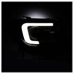 Projector Headlights - Light Bar DRL - Black Smoke — angled view