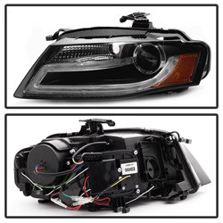 Projector Headlights - DRL LED - Black (5081544) — angled view