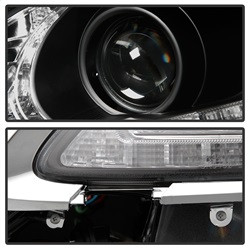 Projector Headlights - DRL LED - Black (5082800) — angled view