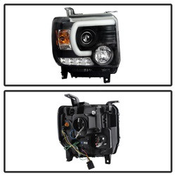 Projector Headlights - Light Bar DRL - Black (5080523) — angled view