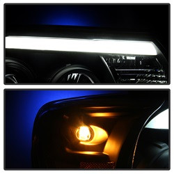 Projector Headlights - Light Bar DRL - Black (5081711) — angled view