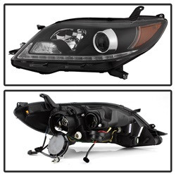 Projector Headlights - DRL LED - Black (5083982) — angled view