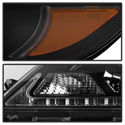Projector Headlights - DRL LED - Black (5083982) — angled view