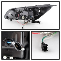 Projector Headlights - Light Bar DRL - Black (5080530) — angled view