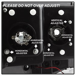 Light Bar Projector Headlights - Black (5084606) — angled view