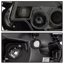 Projector Headlights - Light Bar DRL - Smoke — angled view