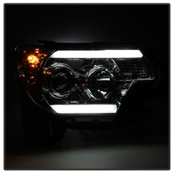 Projector Headlights - Light Bar DRL - Smoke — angled view