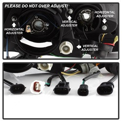Projector Headlights - DRL LED - Black (5084002) — angled view