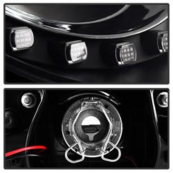 Projector Headlights - DRL LED - Black (5080929) — angled view