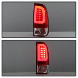 Light Bar LED Tail Lights - Version 3 - Red Clear (5084453) — angled view