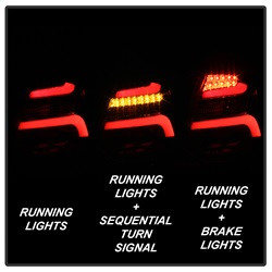 LED Tail Lights - Black (5085139) — angled view
