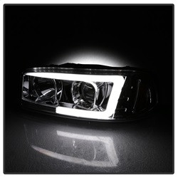 Projector Headlights - Version 2 - Light Bar DRL - Chrome (5084620) — angled view