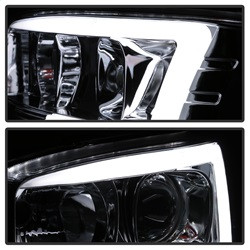 Projector Headlights - Version 2 - Light Bar DRL - Chrome (5084620) — angled view