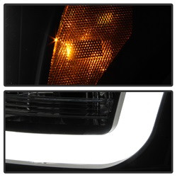 Projector Headlights - Version 2 - Light Bar DRL - Black (5084460) — angled view