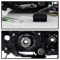 Projector Headlights - LBDRL - Black — angled view