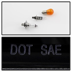 Projector Headlights - LBDRL - Black — angled view