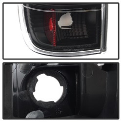 Light Bar LED Tail Lights - Version 3 - Black (5084231) — angled view
