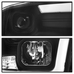Projector Headlights - Version 2 - Light Bar DRL - Black (5084811) — angled view