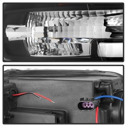 Projector Headlights - Version 2 - Light Bar DRL - Black (5084811) — angled view
