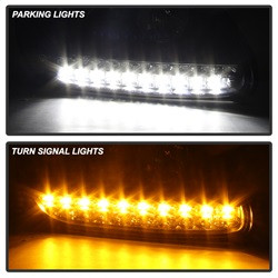 Projector Headlights - DRL LED - Black (5080967) — angled view