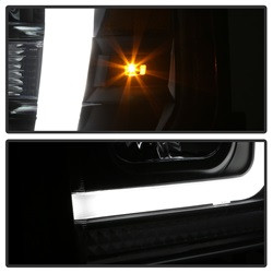 Projector Headlights - Version 2 - Light Bar DRL - Black (5084477) — angled view