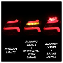 LED Tail Lights - Red Clear (5085153) — angled view