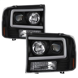 1PC Light Bar Projector Headlights - Black — primary image
