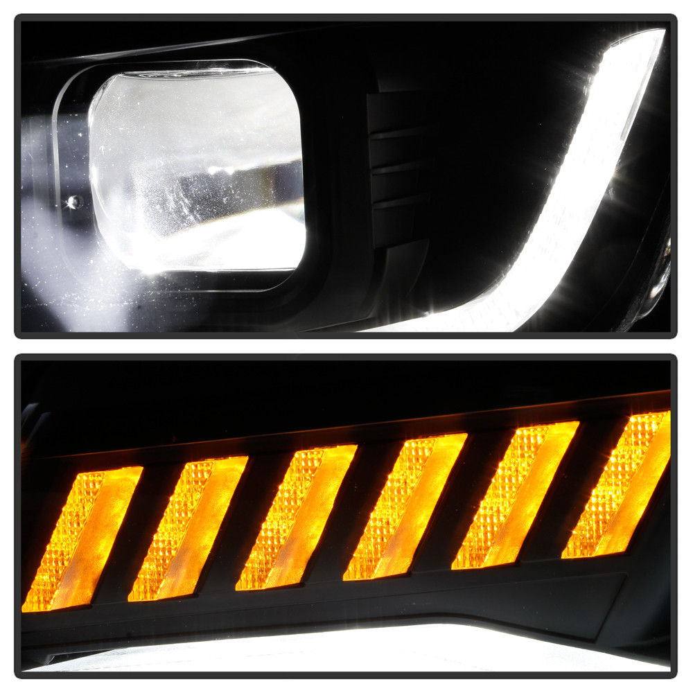 LED Headlights - Sequential Turn Signal - Black