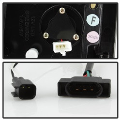 Light Bar LED Tail Lights - Version 3 - Black Smoke (5084279) — angled view