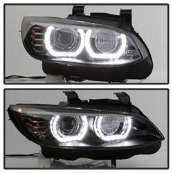 Projector Headlights - LED DRL - Black (5085184) — angled view