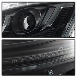 Projector Headlights - DRL LED - Black (5083890) — angled view