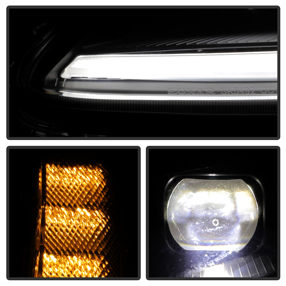 High-Power LED Module (High Beam And Low Beam) Equipped Headlights - Black (5087959)