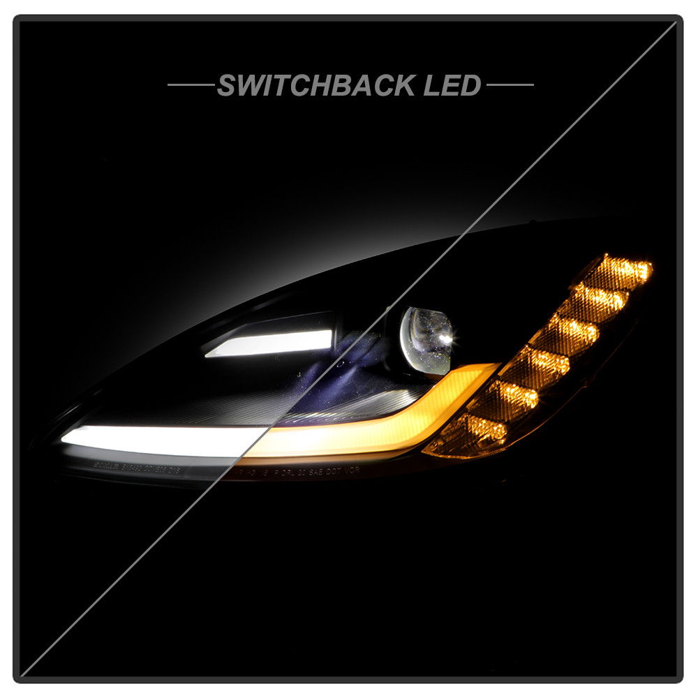 High-Power LED Module (High Beam And Low Beam) Equipped Headlights - Black (5087959)