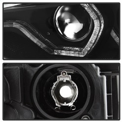 Projector Headlights - LED DRL - Black (5084347) — angled view