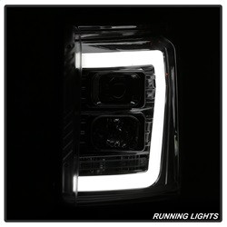 Projector Headlights - Version 2 - Light Bar DRL - Chrome (5084705) — angled view