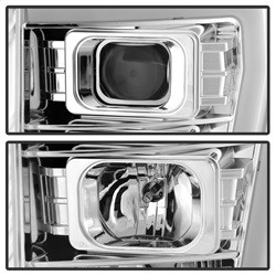 Projector Headlights - Version 2 - Light Bar DRL - Chrome (5084705) — angled view