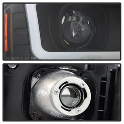 Projector Headlights - Version 2 - Light Bar DRL - Black (5084521) — angled view