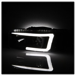 Projector Headlights - Version 2 - Light Bar DRL - Black (5084521) — angled view