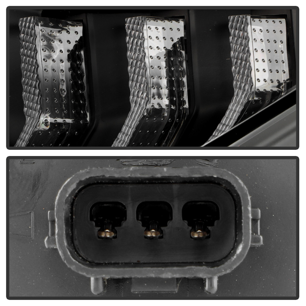 High-Power LED Module Headlights - Black