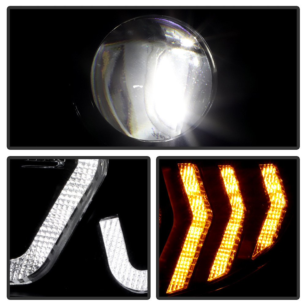 High-Power LED Module Headlights - Black