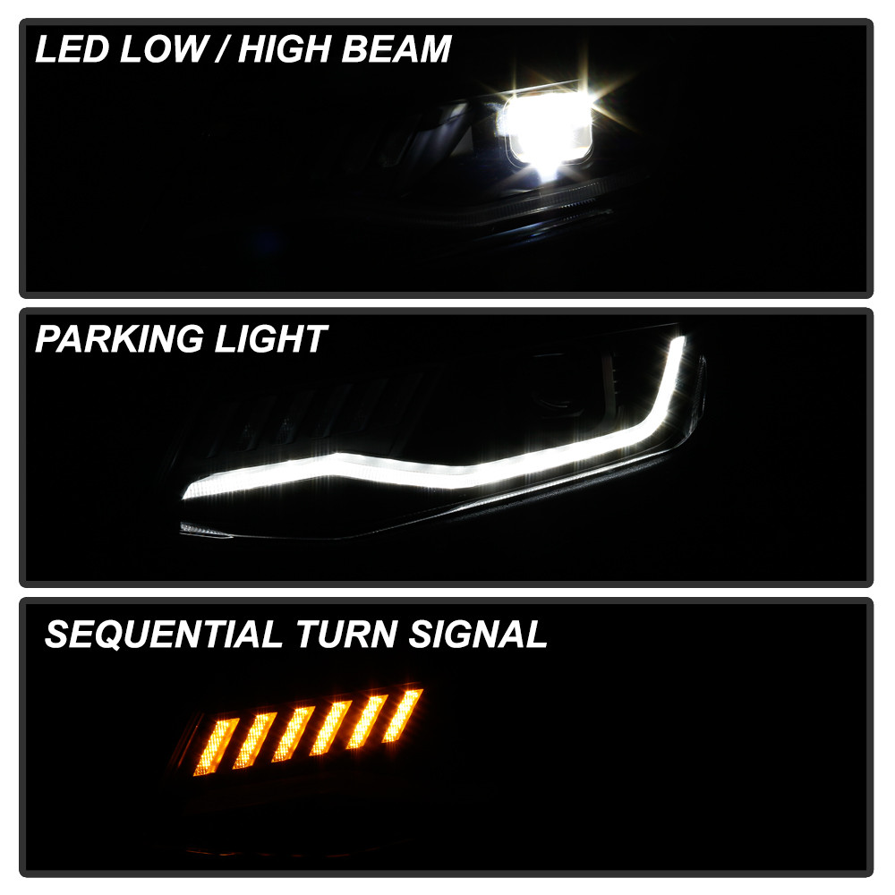 LED Headlights - Sequential Turn Signal - Black (5087355)