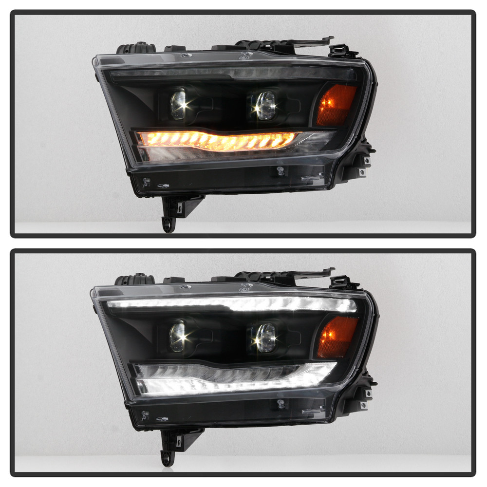 High-power LED Module (High Beam And Low Beam) Equipped Headlights - Black