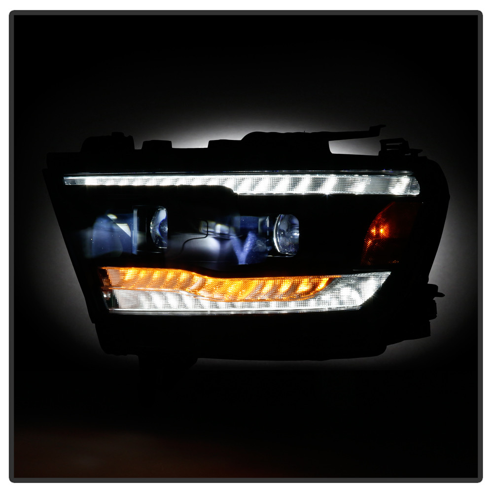 High-power LED Module (High Beam And Low Beam) Equipped Headlights - Black