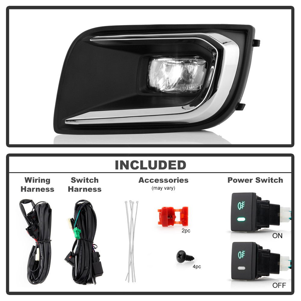 OEM Style LED Fog Lights w/ OEM Fit Switch - Clear (5087140)