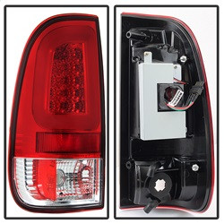 Light Bar LED Tail Lights - Version 3 - Red Clear (5084736) — angled view