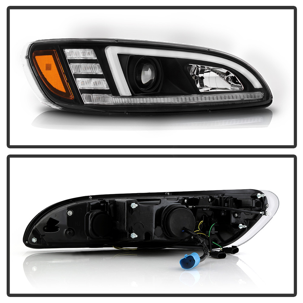 Projector Headlights - Sequential LED Turn Signal Lights - Black (5088574)